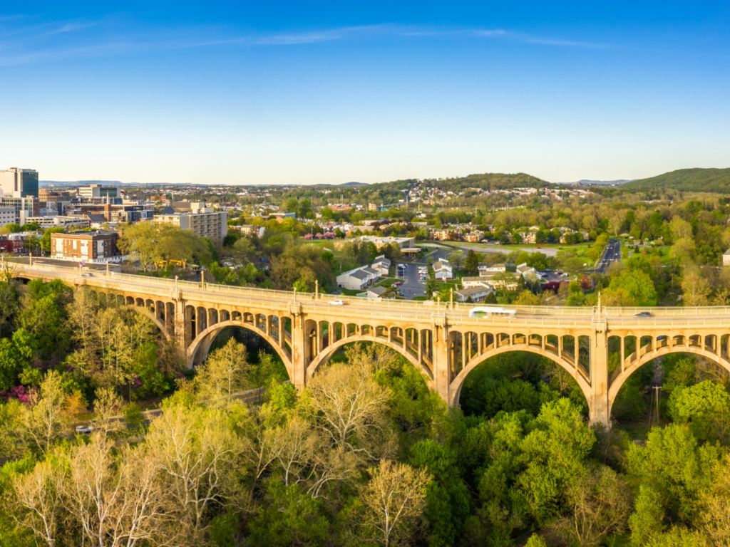 a panorama view of allentown representing an insurance agency serving allentown pa